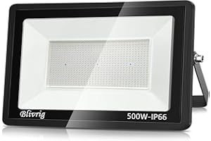 ‎BLIVRIG Blivrig LED Strahler Außen 500W, LED Fluter 50000LM Superhell LED Scheiwerfer Flutlicht, 6000K Kaltes Weiß Aussenstrahler,IP66 Wasserfest LED Außenleuchte Flutlicht für Hinterhof, Garage, Flur,Garten