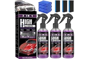 PHXDANCE High Protection 3 en 1 Voiture Spray Nano Anti Rayures – Revêtement en Céramique Voiture Haute Brillance, Protection Longue Durée Crystal Coating (Pack de 3/Le plus populaire)