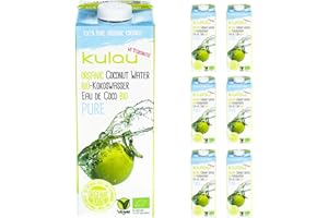 ‎KULAU Kulau Bio Kokoswasser Pure 1 Liter 100% pures Kokosnusswasser ohne Zucker und Zusatzstoffe, 12er Pack