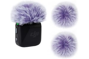 YOUSHARES Filtro de Micrófono para DJI Mic Mini, 2 Piezas de Funda de Viento de Peluche, Filtro de Pop Compatible con DJI Mic Mini (Morado)