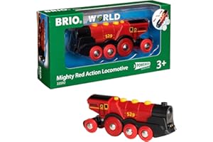 BRIO WORLD - Treno Brio | Trenino Elettrico per Bambini 3 Anni o Piú | Brio Rossa | Trenino Elettrico per Bambini | Treni per Pista con Suoni e Luci