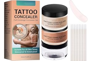 EVEBEATY Tattoo Professional Waterproof Concealer for Full Coverage - Cover Up Cream, Tattoos, Body Makeup - Tattoo Makeup for Men and Women