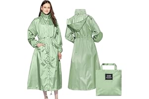 Nsyee Rain Coats for Women, Waterproof Long Raincoats with Hood, Lightweight Ladies Raincoat, Quick Dry raincoat women, Womens Long Raincoat, Rain coat for Bike Moto and Hiking
