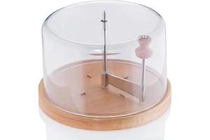 ‎KELA kela Käsehobel rund mit Haube 16 x Ø 22cm, Käseschaber, Girolle, Schokoladenhobel, PLANUM, Buchenholz