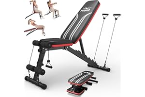 FLYBIRD Panca Palestra Multifunzione, Panca Regolabile con 8 Angoli e 3 Altezze dei Piedi, Capacità 318 kg, Piana/Inclinata/Declinata/Verticale per Allenamenti a Corpo Intero a Casa e in Ufficio