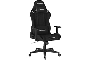‎DXRACER DXRacer Prince L PF132 Gaming-/ Büro-/ Schreibtischstuhl, mit Wippfunktion Gaming Stuhl Höhenverstellbarer Drehstuhl PC Stuhl Ergonomischer Chefsessel, schwarz