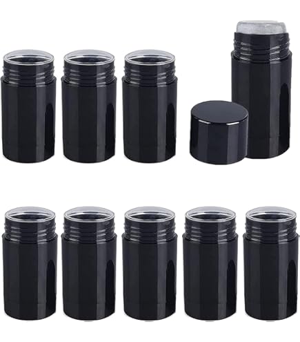 Minsily 10 stuks lege deodorantcontainers Twist Up Vulstok Plastic Deodorant Container Hervulbare Flessen Bottomfill Ronde Lippenbalsem Buizen voor Zelfgemaakte DIY Deodorant Lipstick Crayon (75 ml