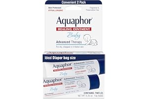 Aquaphor Baby Healing Ointment - Protector de piel seca y erupción protectora,.35 oz Dual Pack by Aquaphor