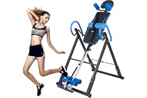 VONLUCE Panca di Inversione Pieghevole Tavola di Inversione Gravitazionale con Altezza Regolabile Ideale per Allenamento Muscolare e Sollievo dal Dolore alla Schiena capacità di Carico Fino a 150 kg