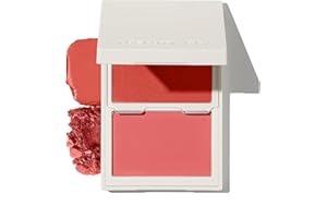 BEAUTY BAY Layer Up Blush Duo, Powder and Cream Formula, Dewy Finish, Grape Juice, Buildable Coverage, Vegan, Cruelty-free (Peachy Keen)