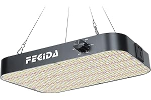 ‎FECIDA FECiDA 130 Watt LED Pflanzenlampe Dimmbar, 12000 Lumen LED Grow Lampe Vollspektrum mit Daisy Chain Funktion, 576 PSC LEDs Grow Light Perfekt für 60x60CM Growzelt Pflanzenwachstum
