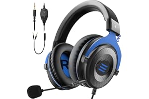EKSA Gaming Headset for Xbox One - PC Headset 3D Stereo Sound Headset Detachable Noise Cancelling Microphone - Gaming Headphones for Xbox One S/X, PS4, PS5, PC, Laptop, Switch