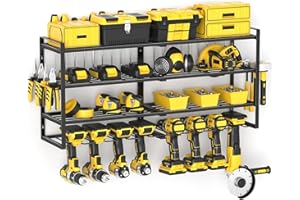 WOOLUCK® Organizer per utensili elettrici, Organizer per Utensili Elettrici a 4 Strati per 8 Trapani, per garage, officina