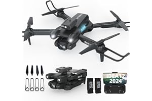 ‎LE-IDEA IDEA12 Drohne mit 2 Kamera, Drohne für Kinder mit Hindernisvermeidung, Drone mit Kamera Elektrisch Verstellbarer RC Drones WiFi FPV Übertragung Quadcopter für Erwachsene und Kinder Dual Kameras