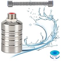 2x Edelstahl Schwimmerventil 1/2" - Automatische Wasserstandregelung