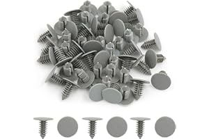 MACHSWON 50 clips de plástico para parachoques de puerta delantera, remaches, color gris, 8 mm para coche