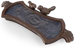 ‎WILDLIFE FRIEND WILDLIFE FRIEND I Vogeltränke stehend, Vogeltränke Garten, Balkon I Vogelbad frostsicher aus Gusseisen, Wassertränke für Vögel - Wasserschale mit Vögelchen