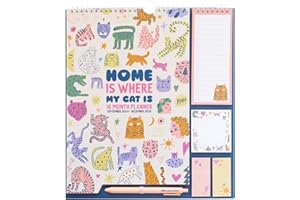 Grupo Erik Calendario pared 2024 2025 Gatos - Incluye notas adhesivas, pegatinas y boligrafo ideal Planificador mensual familiar | Organizador semanal (16 meses)