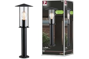 ‎PAULMANN Paulmann 94737 LED Außenleuchte Pollerleuchte Classic insektenfreundlich IP44 500mm 2200K 4,3W 420lm 230V Schwarz E27 Metall Goldlicht Gartenpoller