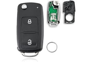 GLOUVDEYZ 433MHZ 2 Tasten Fernbedienungs Schlüssel Für VW Transporter Für VW Amarok Für VW Polo Für VW Golf mit ID48 Chip Fccid: 5K0837202AD Schlüsselring