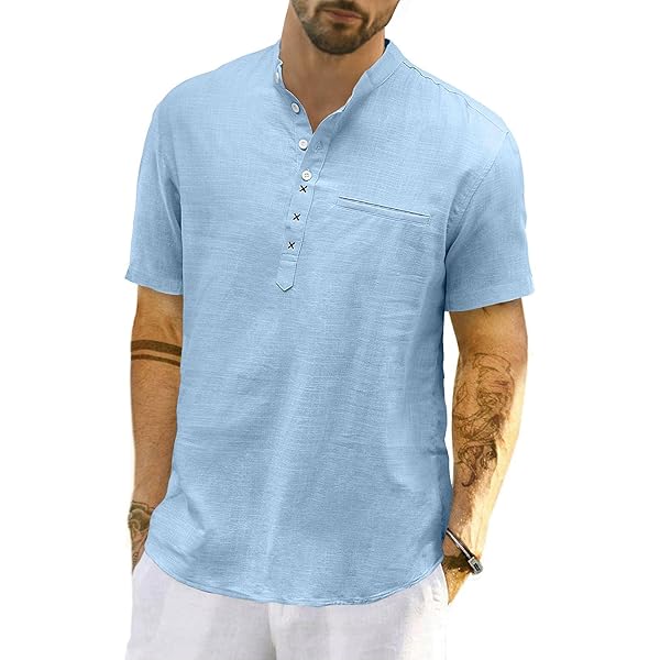 Enlision Heren Casual Katoenen Shirt Lange Mouw Button