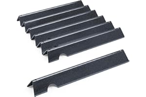 GFTIME 43,5 cm pręty smakowe do grilla gazowego Weber Genesis II/LX 400, Genesis II E410, E435, S435 (2017 i nowsze), porcelanowe emaliowane części zamienne do Weber 66033/66796, 7 sztuk