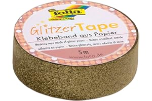 Folia 28104 Glitter Tape Gold, 5 M X 15 MM