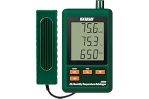 Extech CO2-, Luftfeuchte- und Temperatur-Datenlogger, 1 Stück, SD800