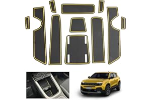 GAFAT J eep Avenger 2023 2024 2025 Maty Antypoślizgowe, Avenger EV Antypoślizgowe Maty do Konsoli środkowej, Avengers 2024 Maty do Szwu Drzwi, Kompatybilne z Jeep Avenger Akcesoriami (żółty)