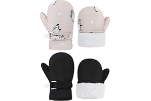 YMYDYFC Baby- und Kleinkind-Handschuhe: Wasserdicht, winterfest, mit Fleece-Futter – Wärmend für kalte Wetter, winddicht, ideal für Ski, Skaten – Kinder Jungen Mädchen 1t 2t 3t 4t
