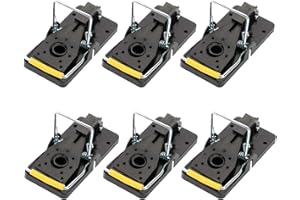 AMISON Trampas para Ratones Interior y Exterior Alta sensibilidad Fácil de Establecer Reutilizable, Paquete de 6