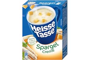 ERASCO HEISSE TASSE Hot Cup Asparagus Cream Soup - Ready in Just 2 Minutes - Just Add Hot Water - The Perfect Soup Snack