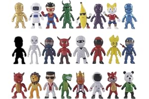 Luxetoys Stumble Guys Toys Stumble Guys Mini Figuren Set Stumble Guys Stumble Guys Estatua Modelos Colección de Decoración de PVC (24 Piezas/Juego)
