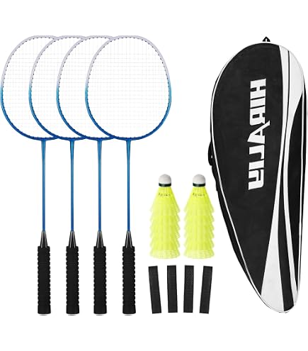 COD]Badminton Racket Set 2PCS Double Racket Shuttlecocks For Student Beginners Training