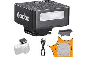 Godox IM20 Mini Flash Speedlite,Camera Flash GN10,440 Full-Power Flashes, 470mAh Battery,5 Power Levels,Compatible with Canon/Sony/Nikon/Fuji/Panasonic/Olympus/Pentax/Sony zv1/Sony zve10 /Ricoh gr3