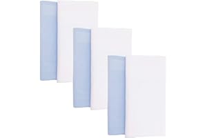 WANYING 100% Coton Blanc Mouchoirs Tissu Matière pour Hommes Femmes Enfants avec Raya économiques - 40cm*40cm