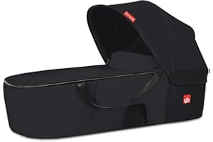 gb Gold Nacelle Cot to Go, Pour Poussette gb Qbit+ et Pockit+, Satin Black