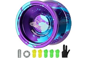 REAQUE JoJo Profi für Kinder / Erwachsene, Professionelles Aluminium-Jo-Jo, Zwei Sätze von Lagern, Nicht ansprechende Lager / empfindliche Lager Yo-Yo, für Anfänger und professionelle Spieler