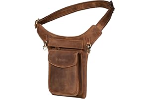 STILORD 'Frankie' Belt Bag Skórzany Du¿y Vintage Fanny Pack dla mê¿czyzn Kobiety Dzieci Torba na biodra Nowoczesna torba na pasek do joggingu Festiwal Wakacje Prawdziwa skóra, Kolor:¶redni br±z