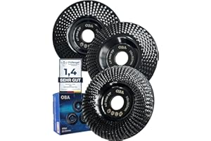 OBA Muela Amoladora 115mm, 3 Pedazos OBA Discos Madera Amoladora Discos para Amoladoras Angulares de Carburo de Tungsteno,molienda tallado