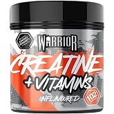 Warrior Creatine Monohydrate + Multivitamins - Sports Supplement for Strength, Recovery and Energy - 80 Servings - (Unflavore