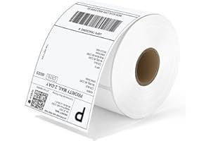 MUNBYN Etiquetas Térmicas Adhesivas 4x6, Rollo Etiquetas Adhesivas, Etiquetas Térmicas Directas Compatible con Amazon, AliExpress, Correos, SEUR, Calidad Comercial, Sin BPA ni BPS, 500 Etiquetas/Rollo