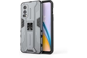 SHIEID Custodia per Armatura OnePlus Nord 2 5G Custodia, OnePlus Nord 2 5G Protettiva Case con per Supporto Auto Magnetico Cover per OnePlus Nord 2 5G -Grigio