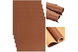 AHANDMAKER 5 feuille de Cuir Laserable Patchs en Similicuir Vierges de 9.8 x 11.8 pouce Feuilles de Similicuir Gravables au Laser Fournitures et Matériaux D'Artisanat D'Art