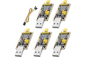 QIQIAZI UART-TTL USB Adattatore con Convertitore CH340G, 3.3V / 5V UART-TTL USB Adattatore con Cavo Jumper compatibile con Arduino(5PCS)