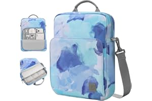 Dadanism 9-11" Tablet Custodia Borsa con Tracolla Per iPad (A16) 11", iPad 10a Gen/Air 5 4 10,9", i-Pad Air/Pro 11", i-Pad 9/8/7a Gen 10,2", Galaxy Tab A9+ 11", Tab S10 Lite 10,9", Blu Graffito