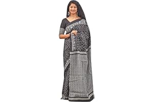 IMTRA FASHION Saree Für Frauen 100% Reine Baumwolle Handblock Bedruckter Saree Mit Bluse