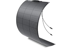 Panel Solar Flexible Borrow Power 100W - Ligero, Impermeable, Módulo de Alta Eficiencia para Furgonetas, Barcos, Caravanas, Camping