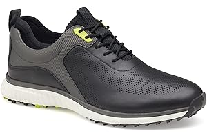 Johnston & Murphy Men's XC4 H1-Luxe Hybrid Golf Shoes | Waterproof Leather | Lightweight | Memory-Foam Cushioning