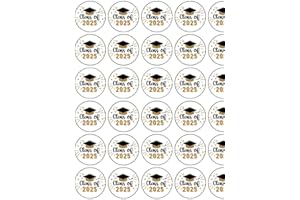 TOP MY CAKES 30 x Class of 2025 / School Leavers 1.5" (3.8cm) PRE-CUT PREMIUM RICE PAPER Edible Cake Toppers